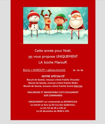 liste buche de Noel